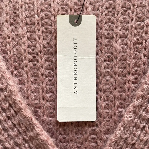 Anthropologie Dusty Pink Puff Sleeve Buttoned Cardigan - Picture 5 of 10